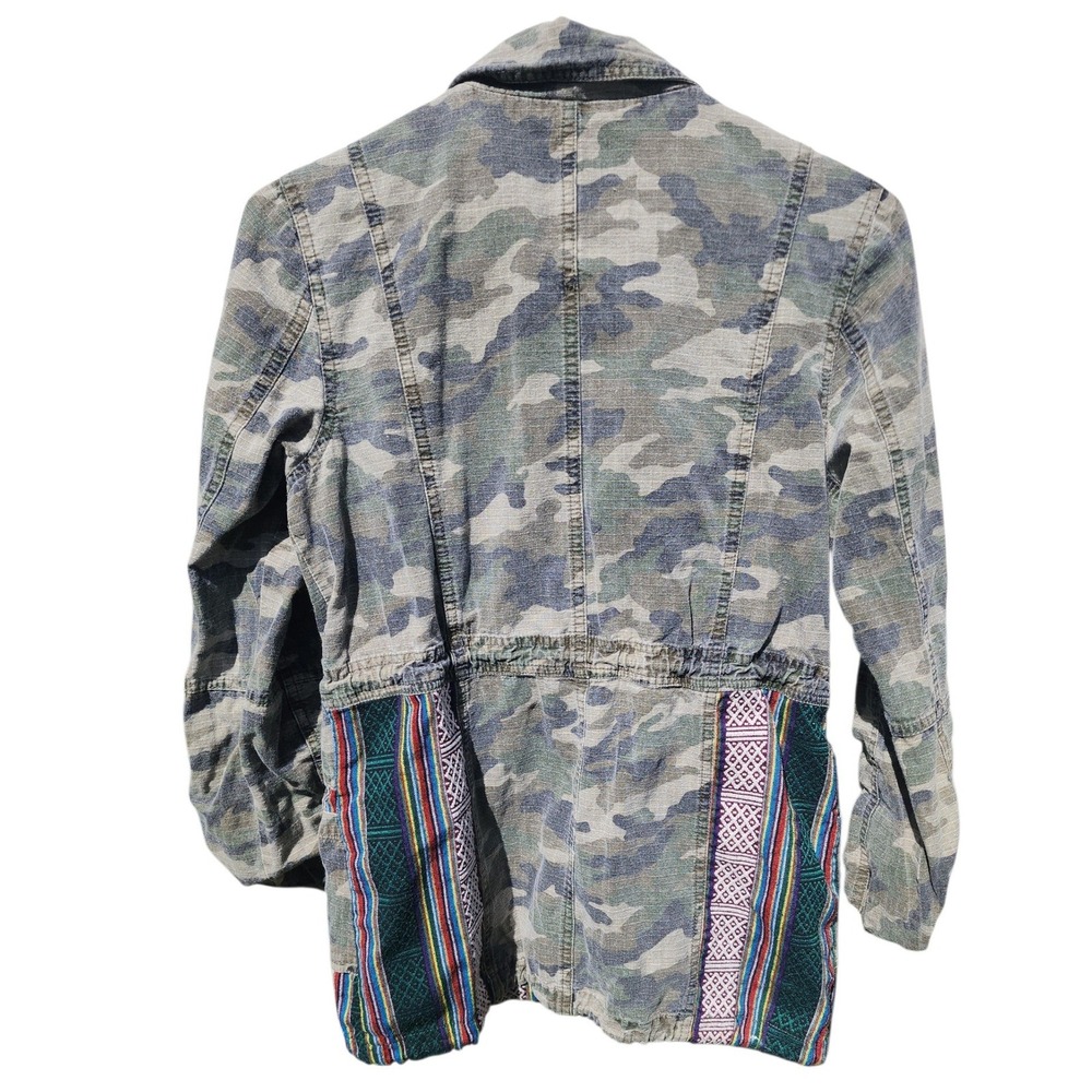 Daytrip Camo Sugar Skull Utility Jacket Womens Medium GSJ-144 Boho Embroidered - Picture 2 of 6